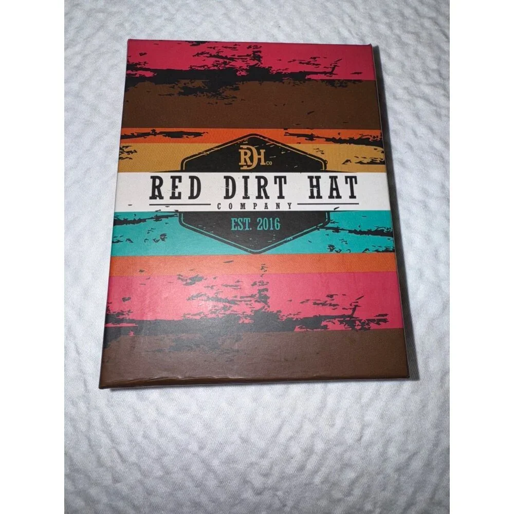 Red Dirt Hat Co Southwest Leather Card Case w/ Magnetic Clip Rodeo Aztec NEW